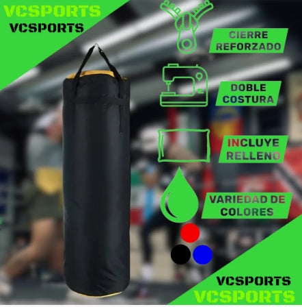 Combo Box Kit-BOLSA DE BOX 120 -GUANTE BOX -HANGRIP -COLCHONETA PLEGLABLE -SOGA DE PVC -MANCUERNA PAR DE 1K -SOPORTE DE PARED -VENDAS 5CM PAR BLANCAS -PESA RUSA 3K